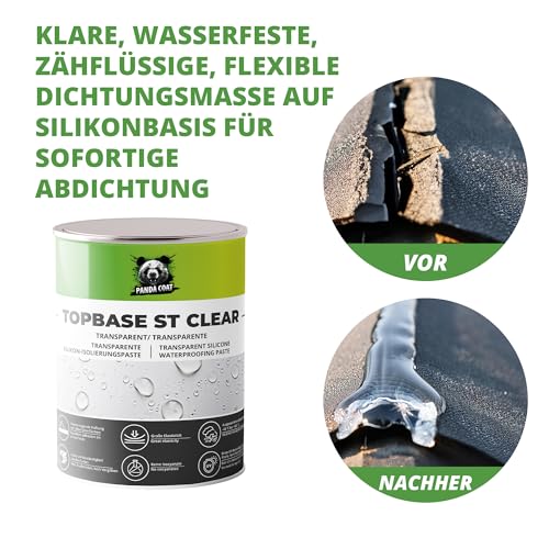 TopBase ST Clear – Skaidrus Silikoninis Hermetikas Kasetėje Stiklui ir Latakams, 0,18-0,4 kg