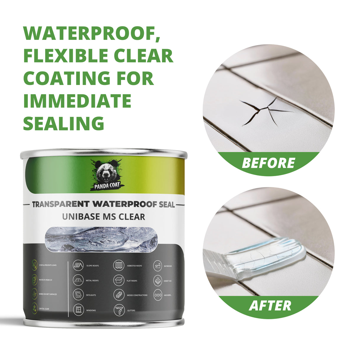 UniBase MS Clear – Transparent Waterproofing Paste, 0.2kg/1kg