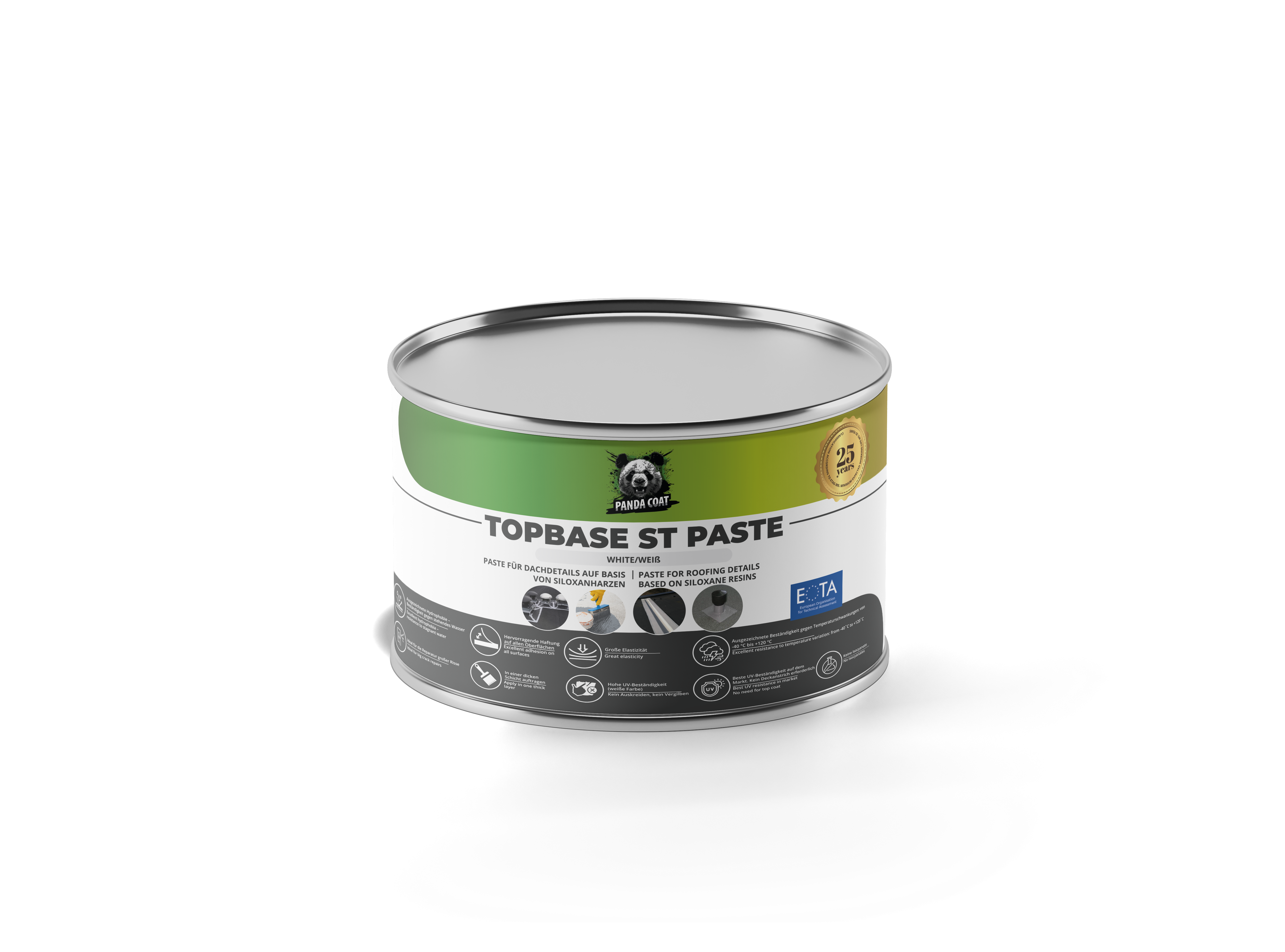 Waterproof Grey Fiber-Reinforced Sealant | Universal Leak Sealer For Roofs, Gutters, Joints & Cracks | Fix & Stop Leak | Strong Waterproof Coating | UniBase MS Fiber | Made In EU (1