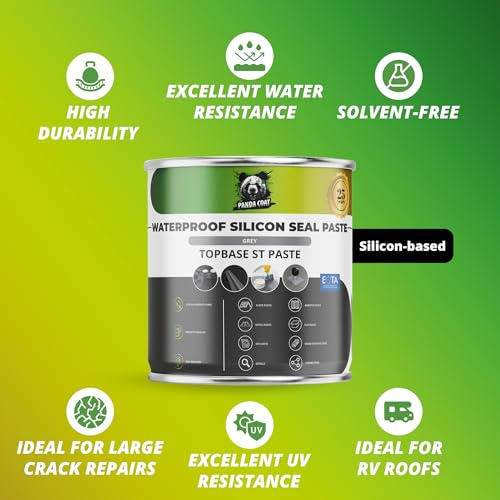 TopBase ST Paste – Silikon-Dichtmasse für Fugen und Risse, Grau/Weiß, 0,2-1 kg