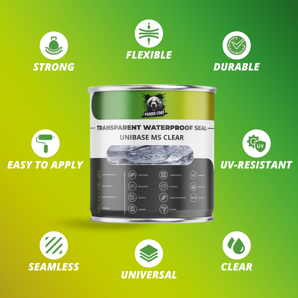 UniBase MS Clear – Transparent Waterproofing Paste, 0.2kg/1kg