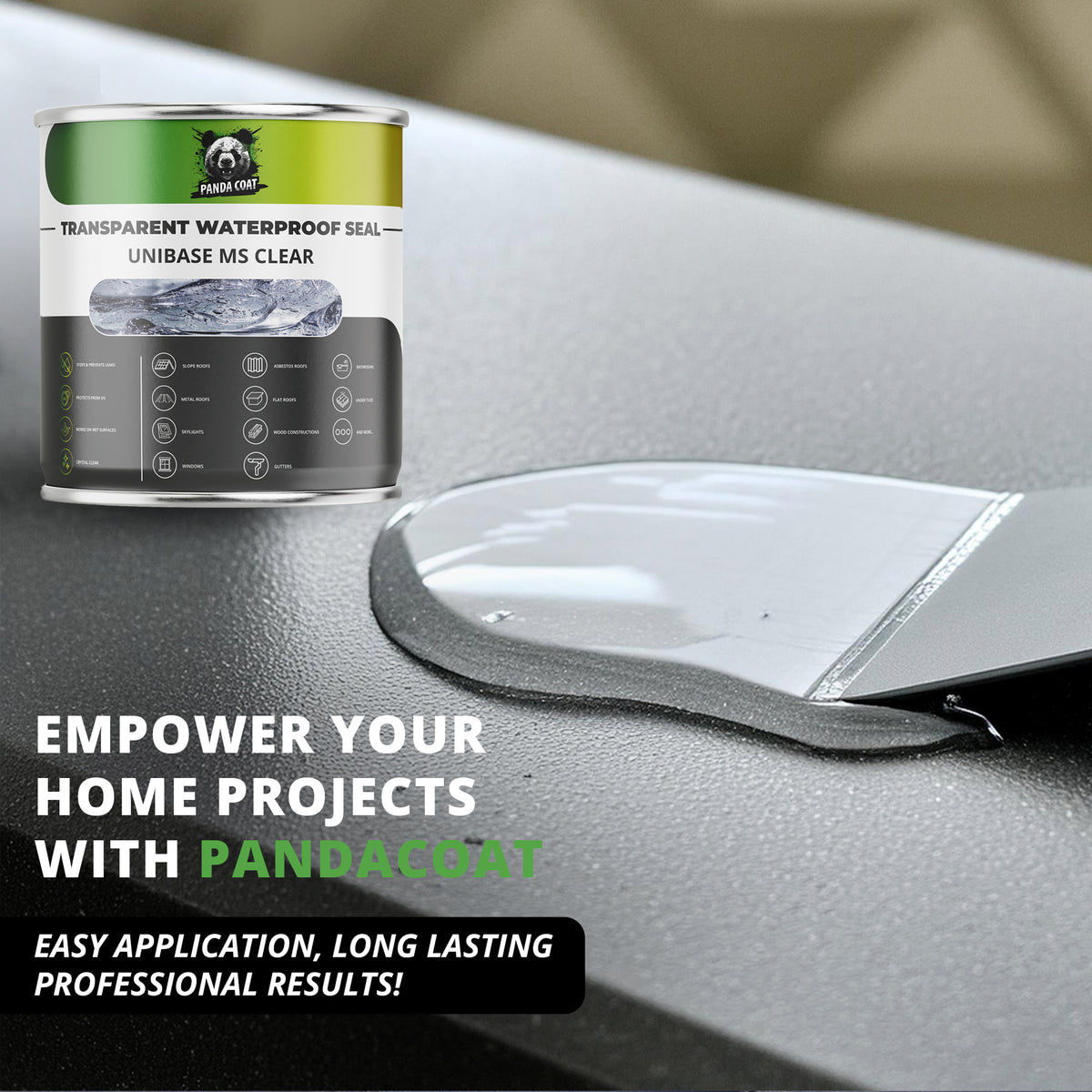 UniBase MS Clear – Transparent Waterproofing Paste, 0.2kg/1kg